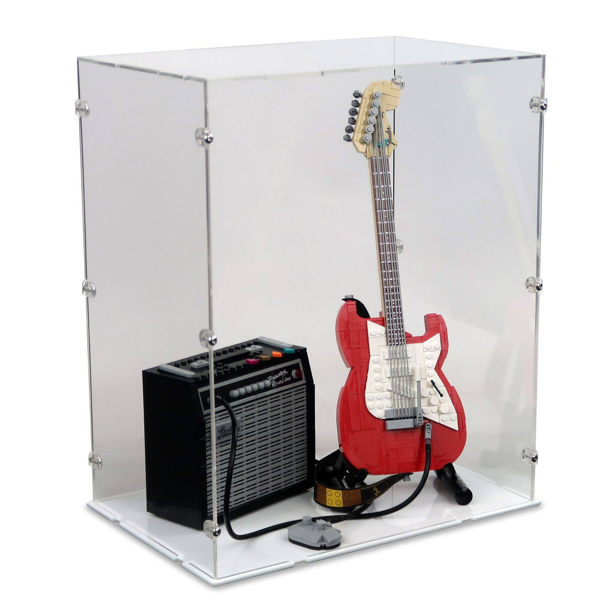 Fender Stratocaster Display Case for LEGO 21329