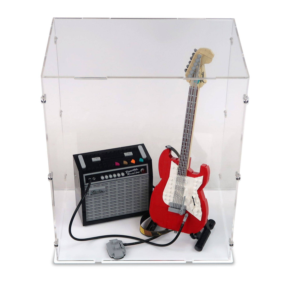 Fender Stratocaster Display Case for LEGO 21329