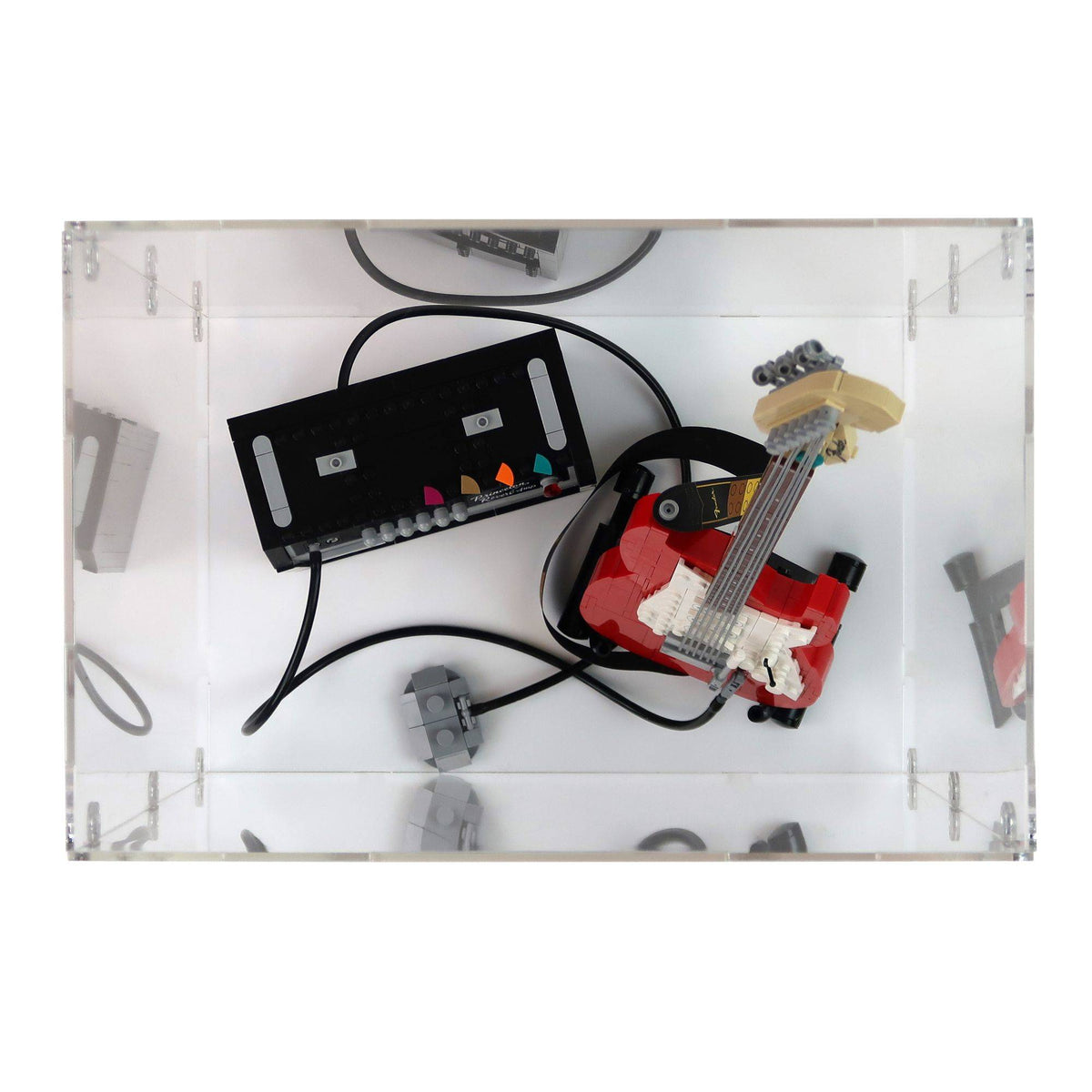Fender Stratocaster Display Case for LEGO 21329