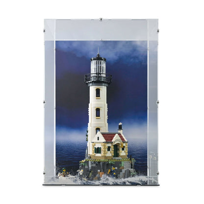 Motorised Lighthouse Display Case for LEGO 21335