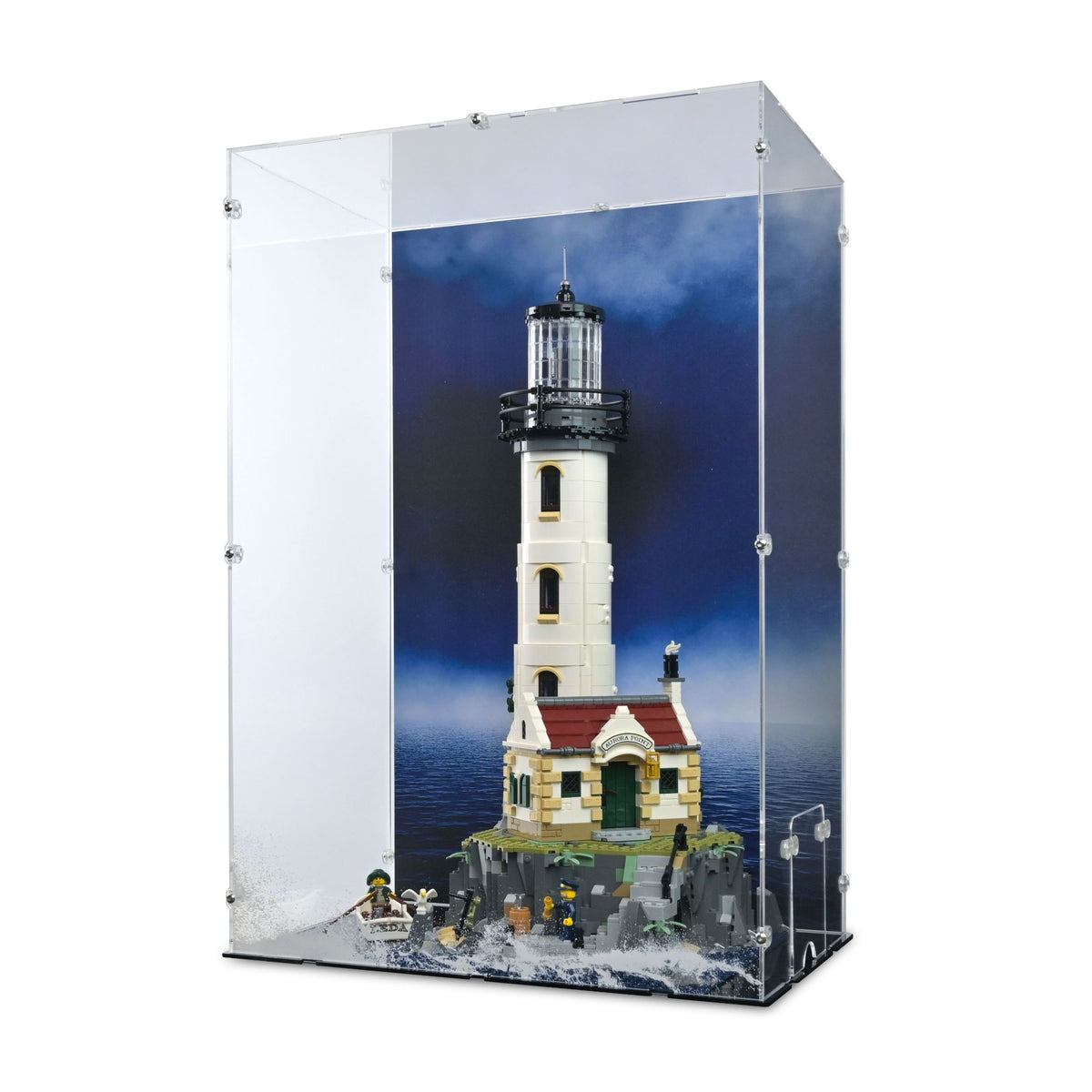 Motorised Lighthouse Display Case for LEGO 21335