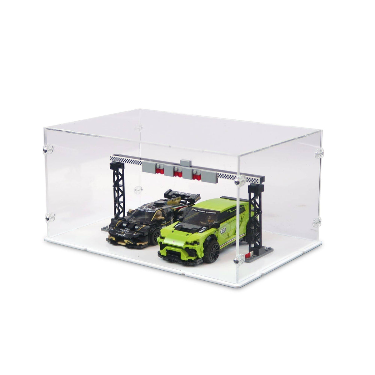 Lamborghini Urus ST-X & Lamborghini Huracán Super Trofeo EVO Display Case for LEGO 76899