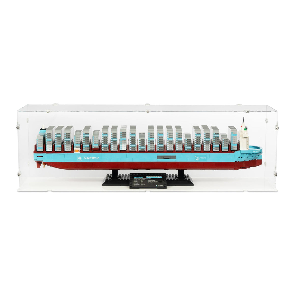 Maersk Dual-Fuel Container Vessel Display Case for LEGO 40955
