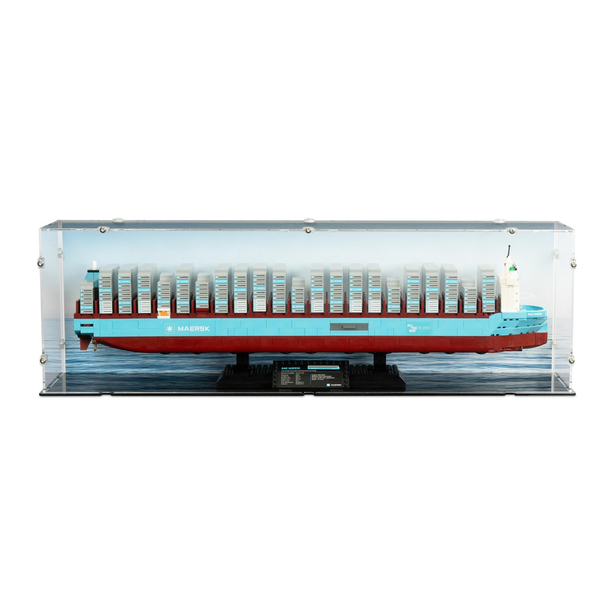 Maersk Dual-Fuel Container Vessel Display Case for LEGO 40955