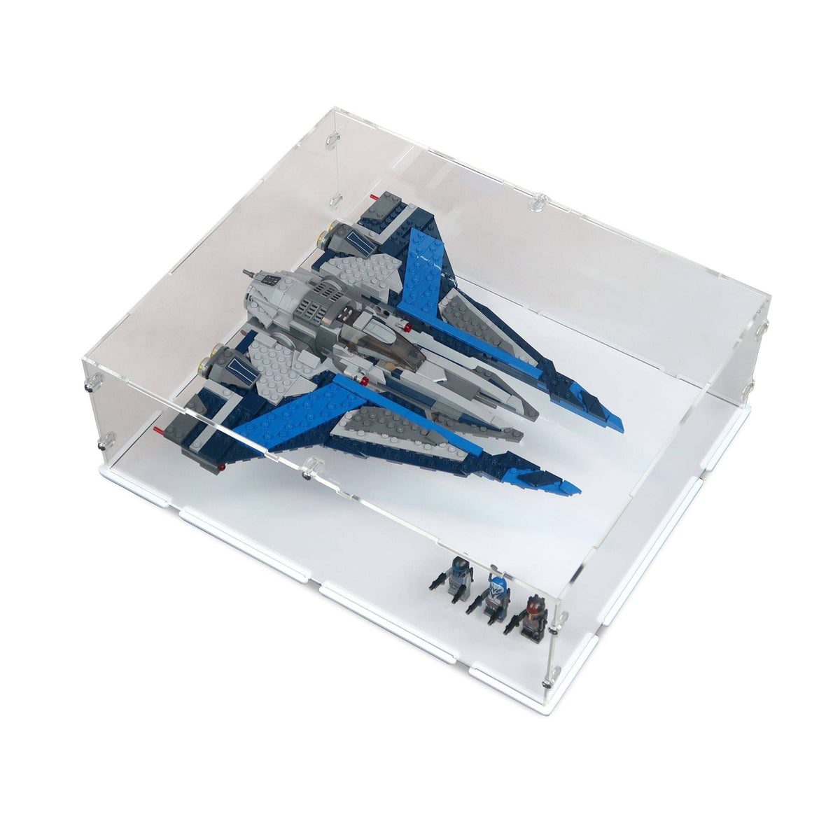 Mandalorian Starfighter Display Case & Stand for LEGO 75316