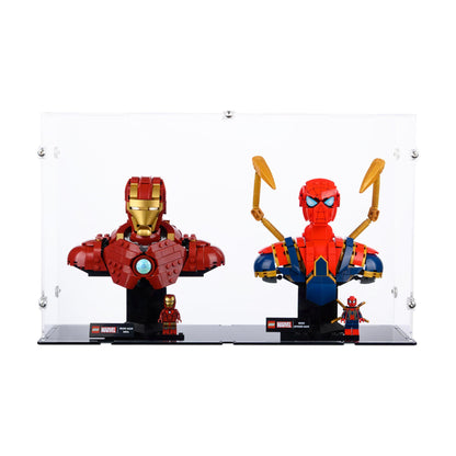 2x LEGO Super Hero Busts Display Case