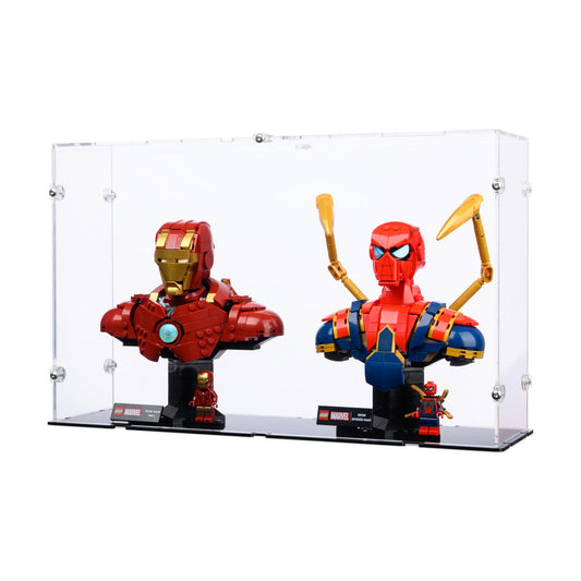 2x LEGO Super Hero Busts Display Case