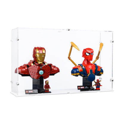 2x LEGO Super Hero Busts Display Case