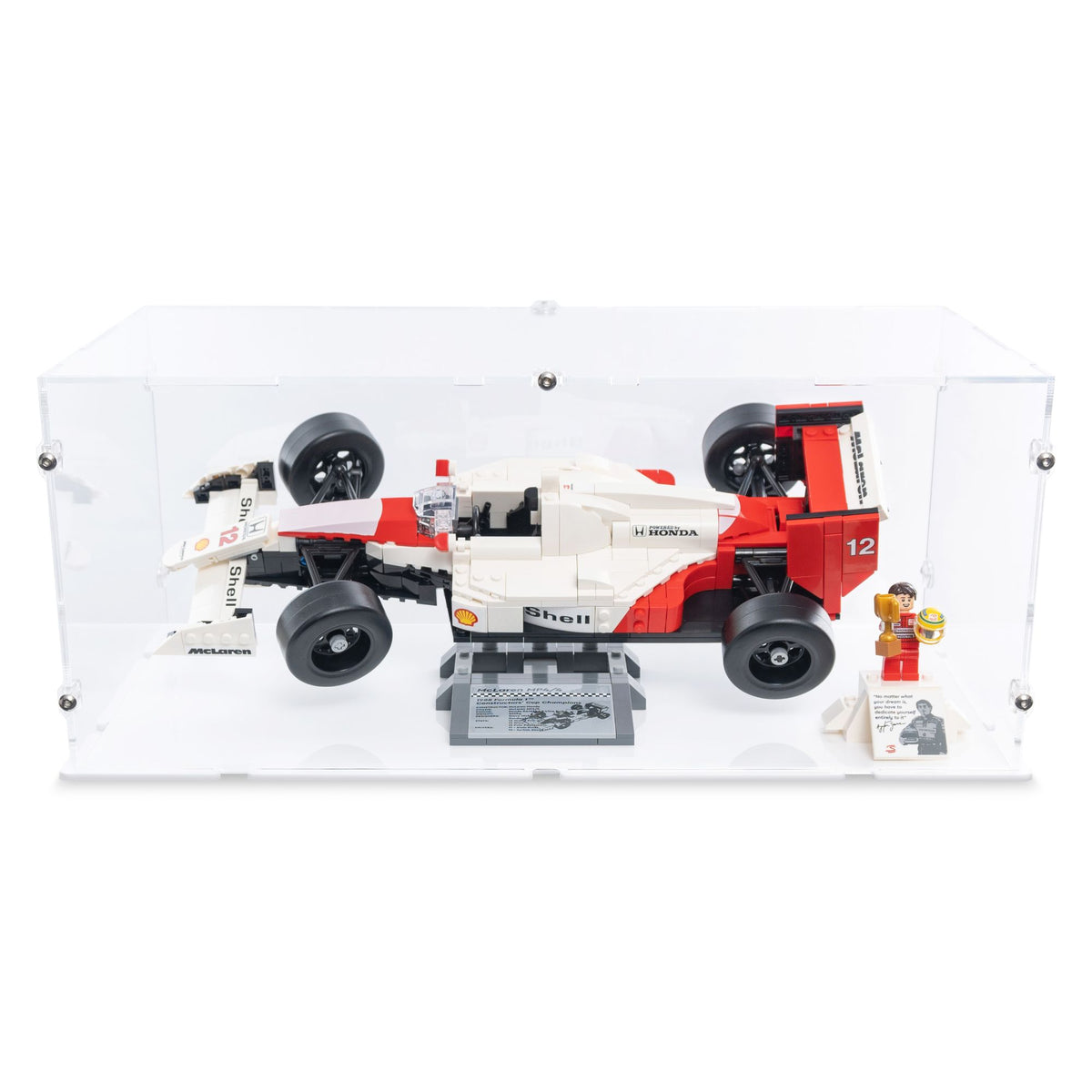 McLaren MP4/4 & Ayrton Senna Display Case for LEGO 10330