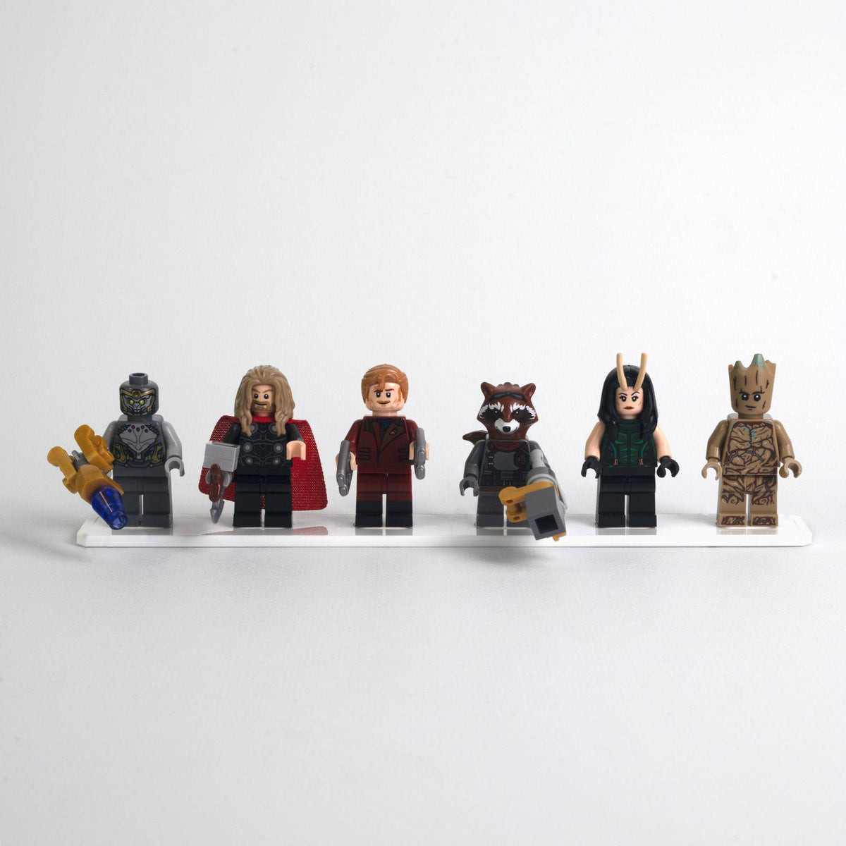 Display Plate for 6 LEGO Minifigures (Pack of 5)