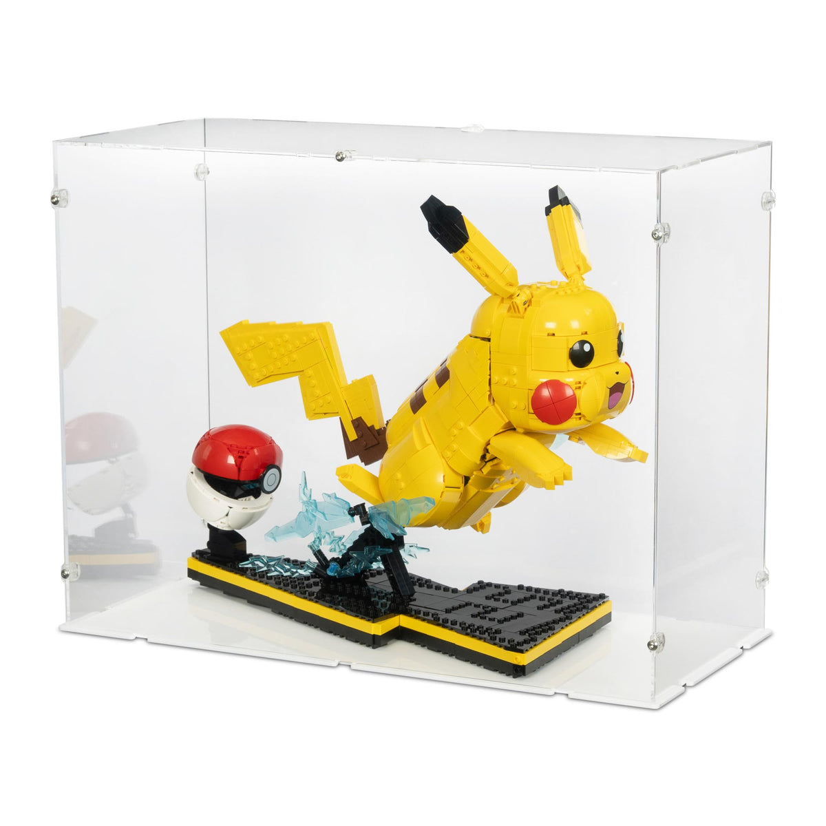 Pokémon Pikachu and Poké Ball Display Case for LEGO 72152