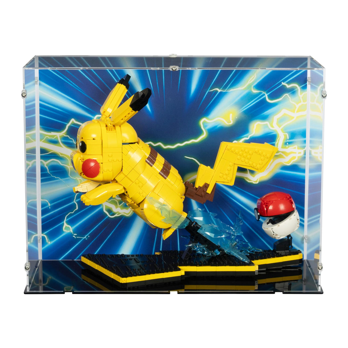 Pokémon Pikachu and Poké Ball Display Case for LEGO 72152