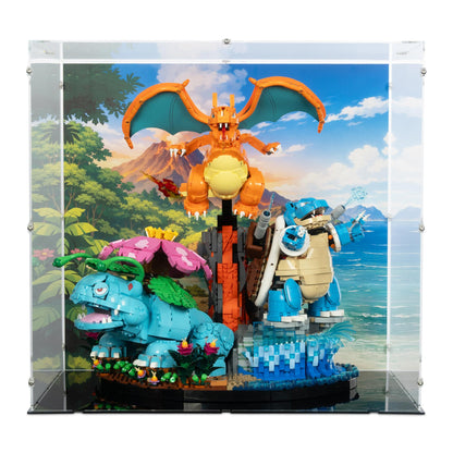Pokémon Venusaur, Charizard and Blastoise Display Case for LEGO 72153