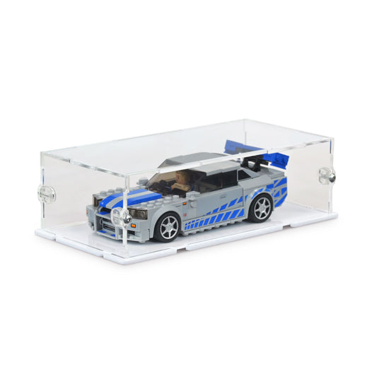 2 Fast 2 Furious Nissan Skyline GT-R (R34) Display Case for LEGO 76917