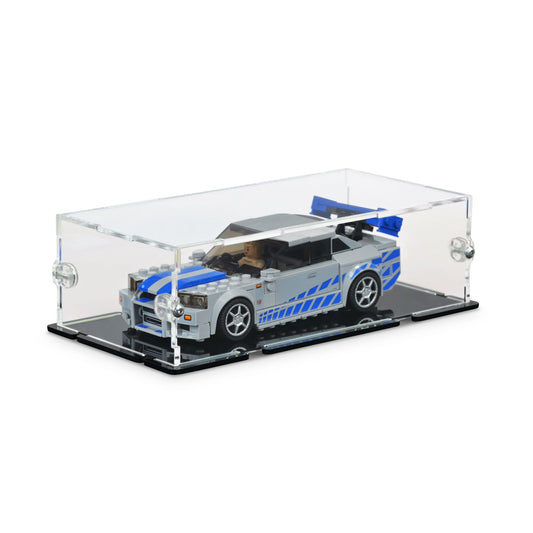 2 Fast 2 Furious Nissan Skyline GT-R (R34) Display Case for LEGO 76917