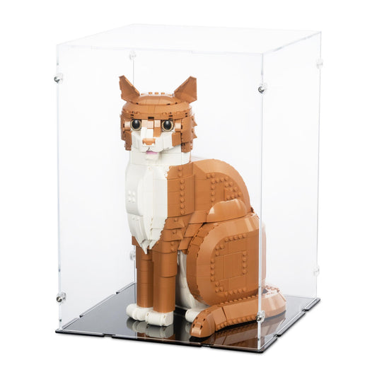 Orange Cat Display Case for LEGO 21376