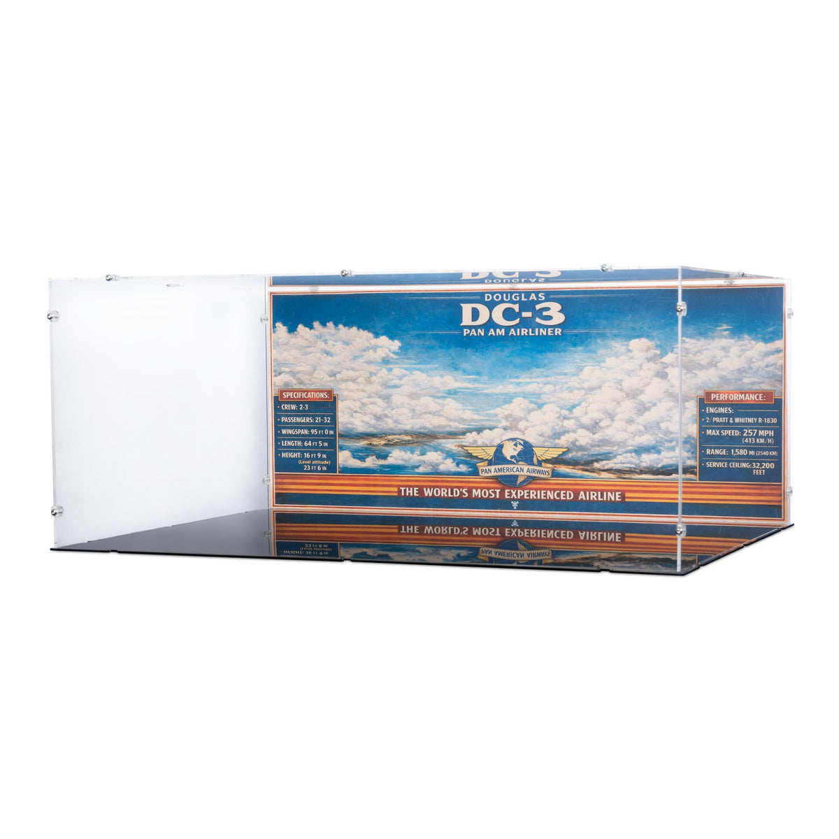 Douglas DC-3 PAN AM Airliner Display Case for LEGO 11378