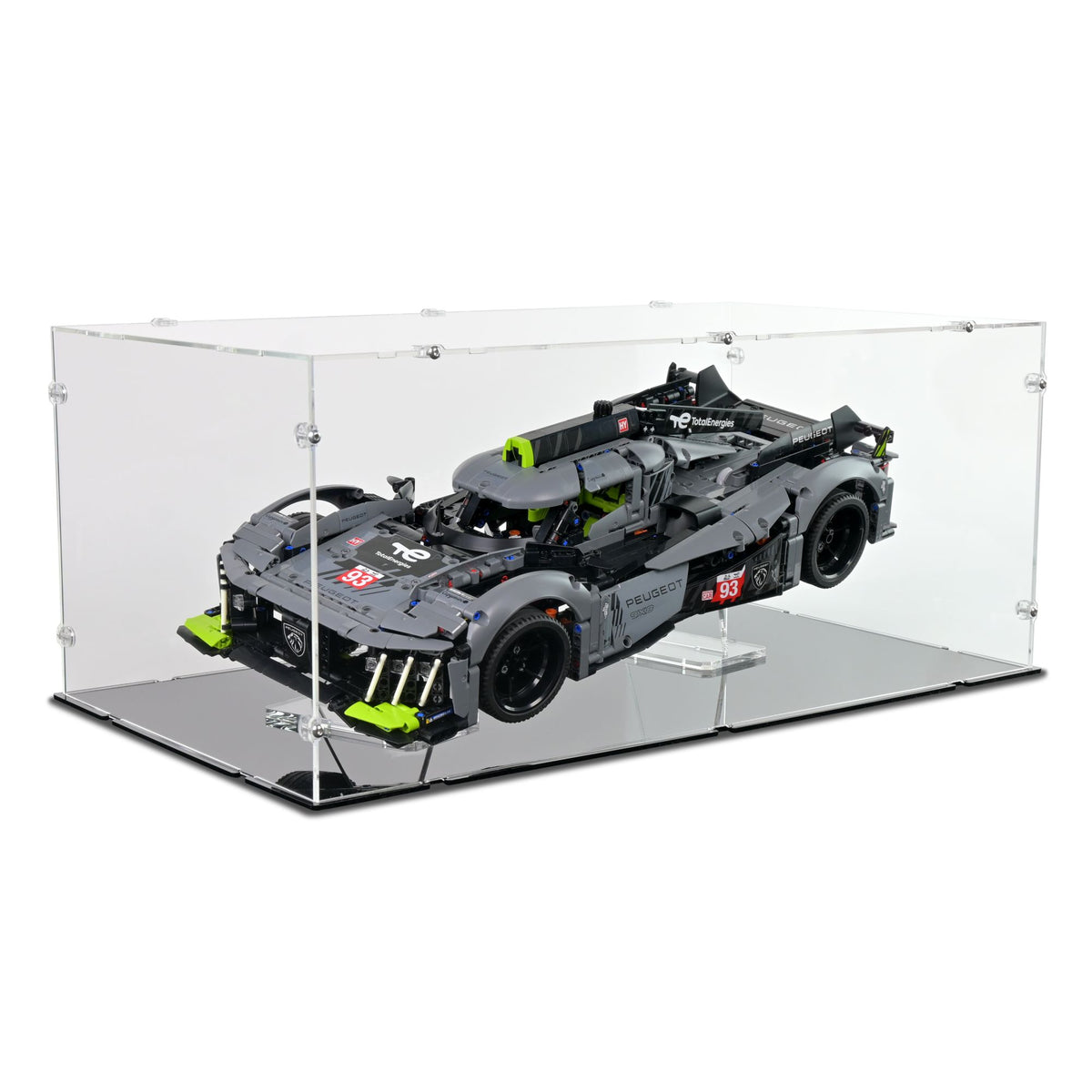 Peugeot 9X8 24H Le Mans Hybrid Hypercar Display Case & Stand for LEGO 42156
