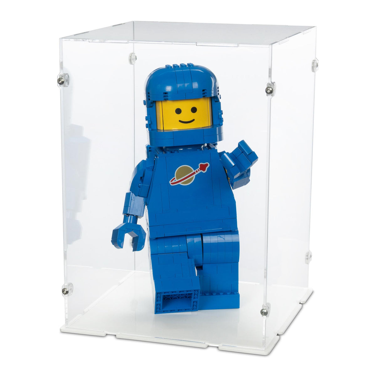 Up-Scaled Blue Astronaut Minifigure Display Case for LEGO 40921