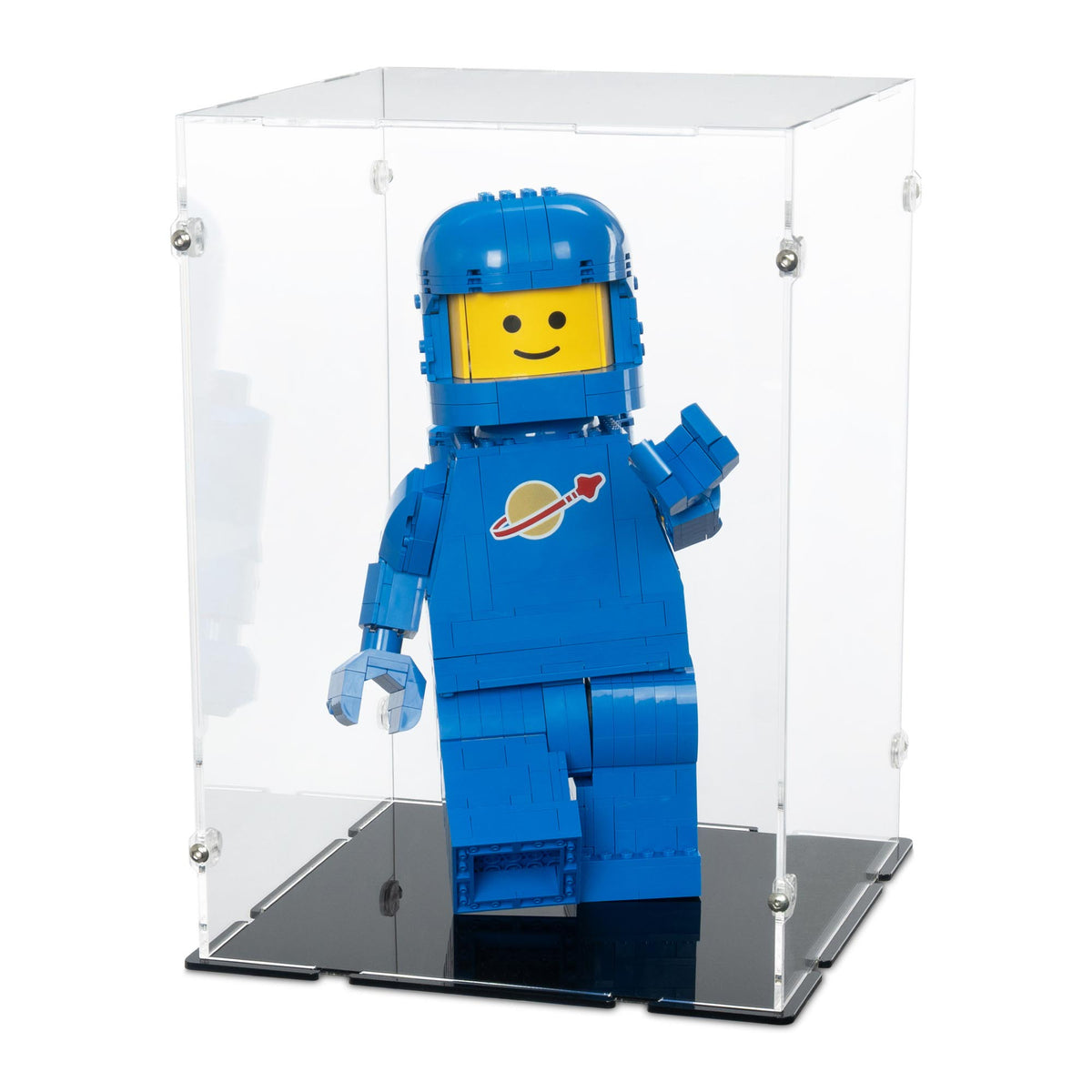 Up-Scaled Blue Astronaut Minifigure Display Case for LEGO 40921