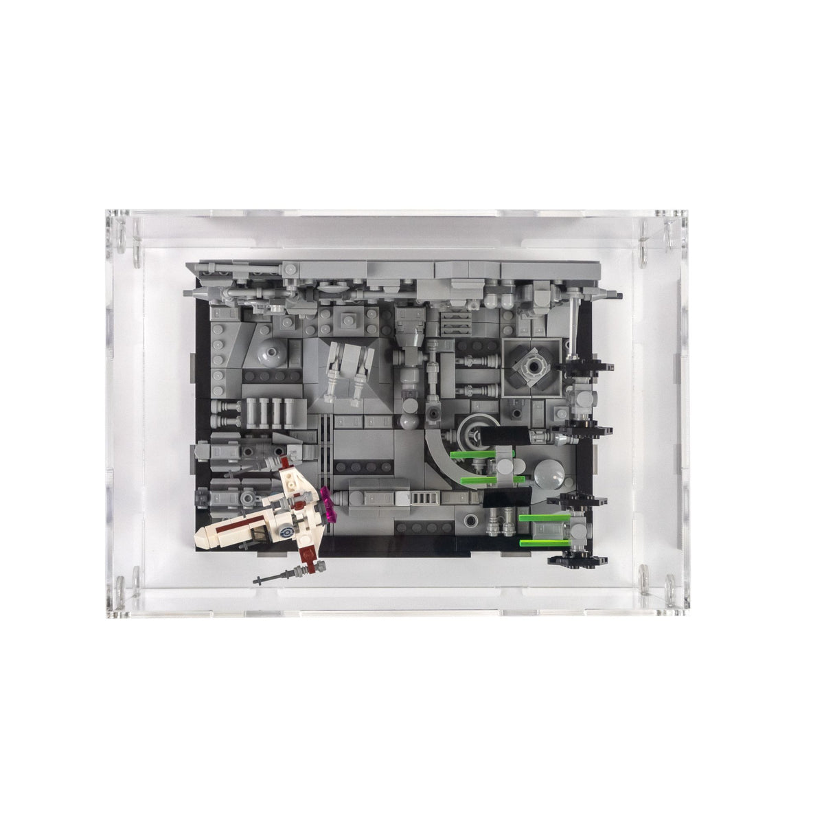 Death Star Trench Run Diorama Display Case for LEGO 75329