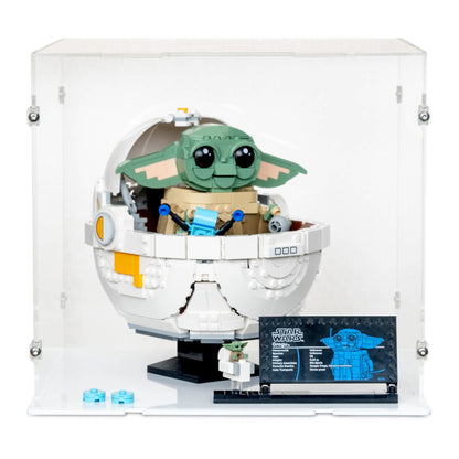 Grogu with Hover Pram Display Case for LEGO 75403