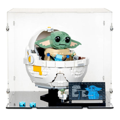 Grogu with Hover Pram Display Case for LEGO 75403