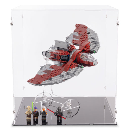Ahsoka Tano's T-6 Jedi Shuttle Display Case & Stand for LEGO 75362