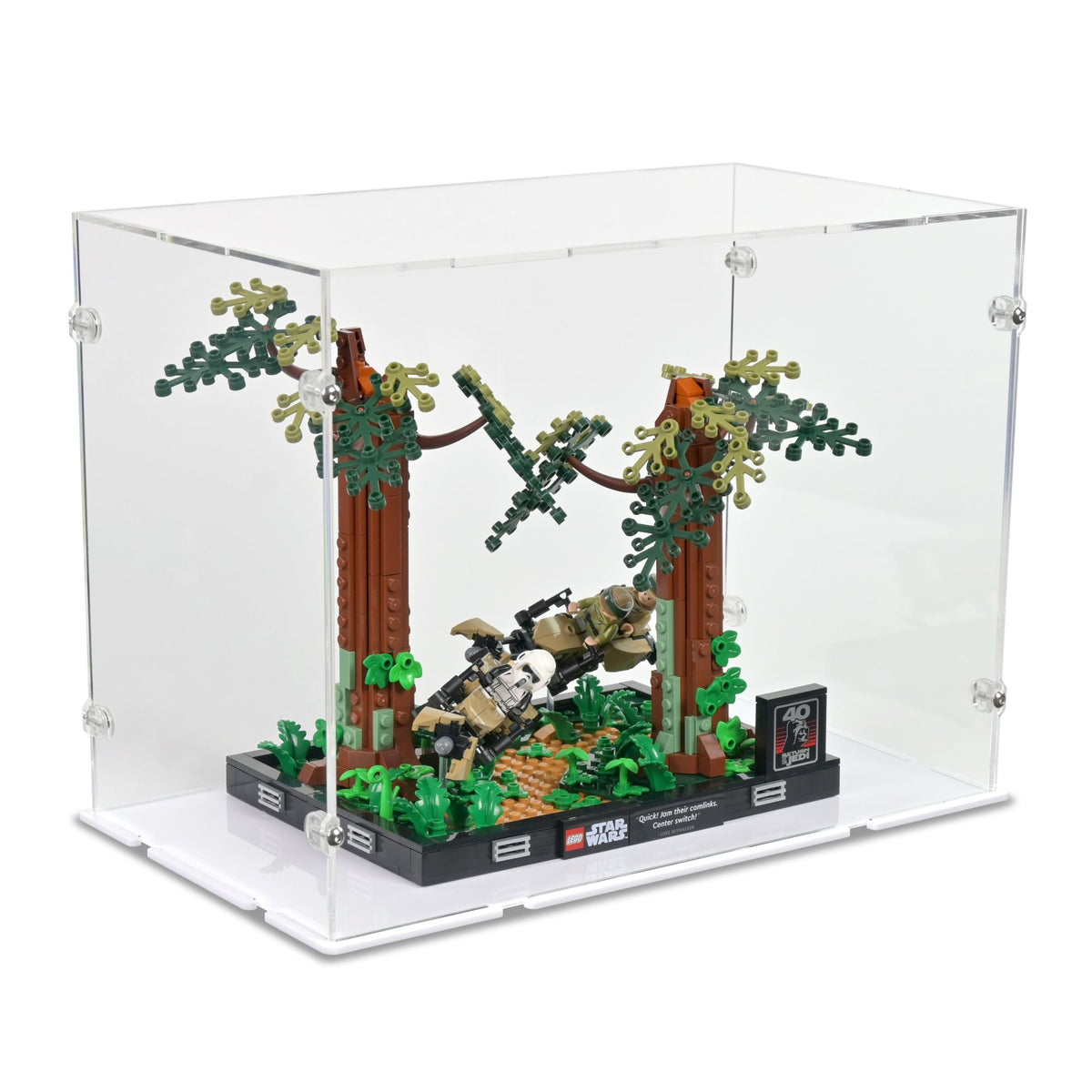 Endor Speeder Chase Diorama Display Case for LEGO 75353