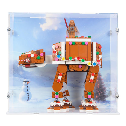 Gingerbread AT-AT Walker Display Case for LEGO 40806