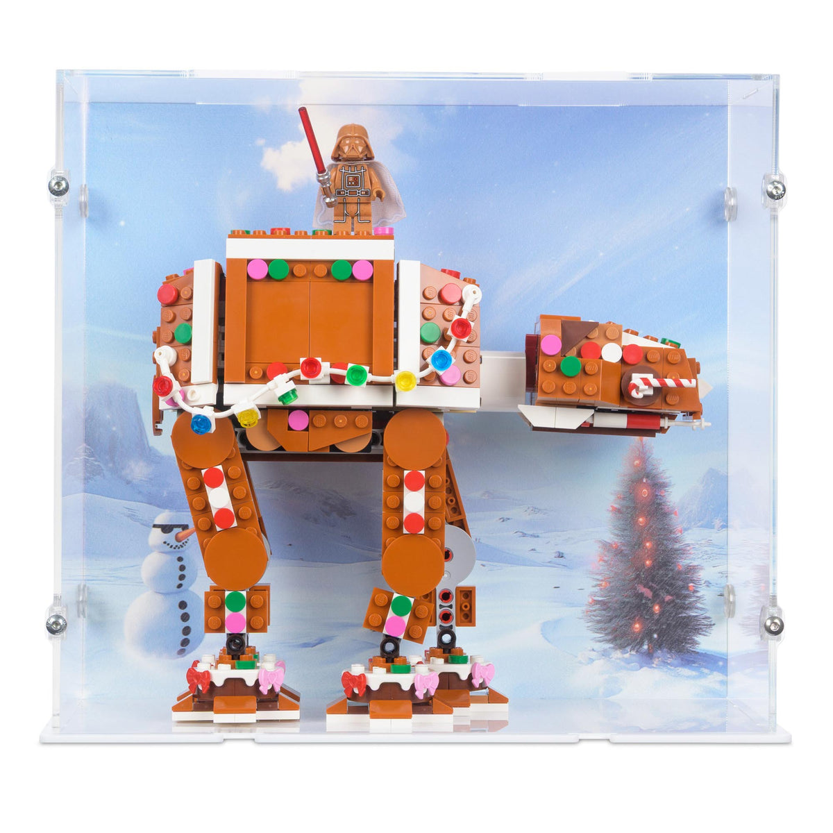 Gingerbread AT-AT Walker Display Case for LEGO 40806