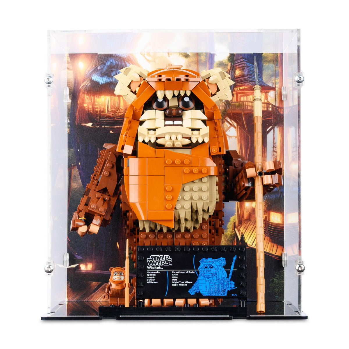 Wicket the Ewok Display Case for LEGO 75430