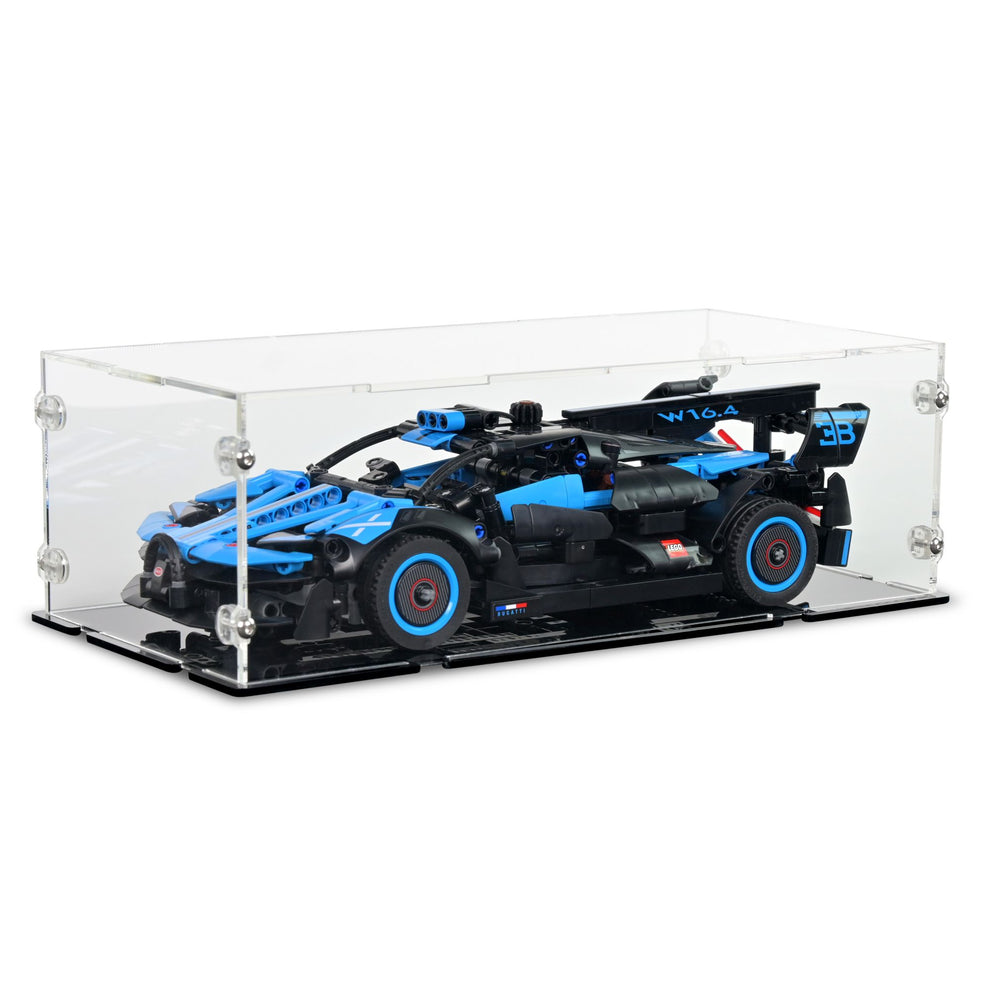 Bugatti Bolide Agile Blue Display Case for LEGO 42162 – iDisplayit.co.uk