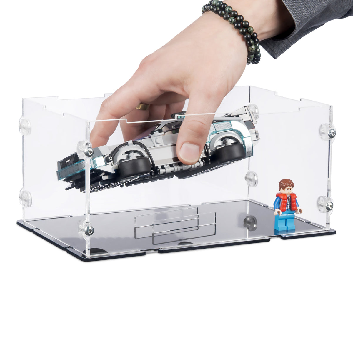Time Machine from Back to the Future Display Case for LEGO 77256