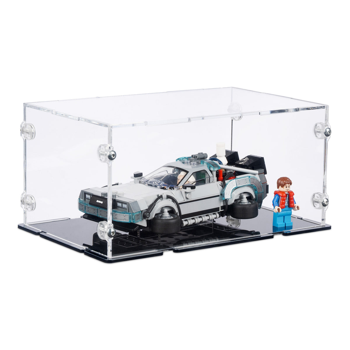 Time Machine from Back to the Future Display Case for LEGO 77256