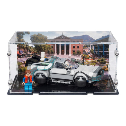 Time Machine from Back to the Future Display Case for LEGO 77256