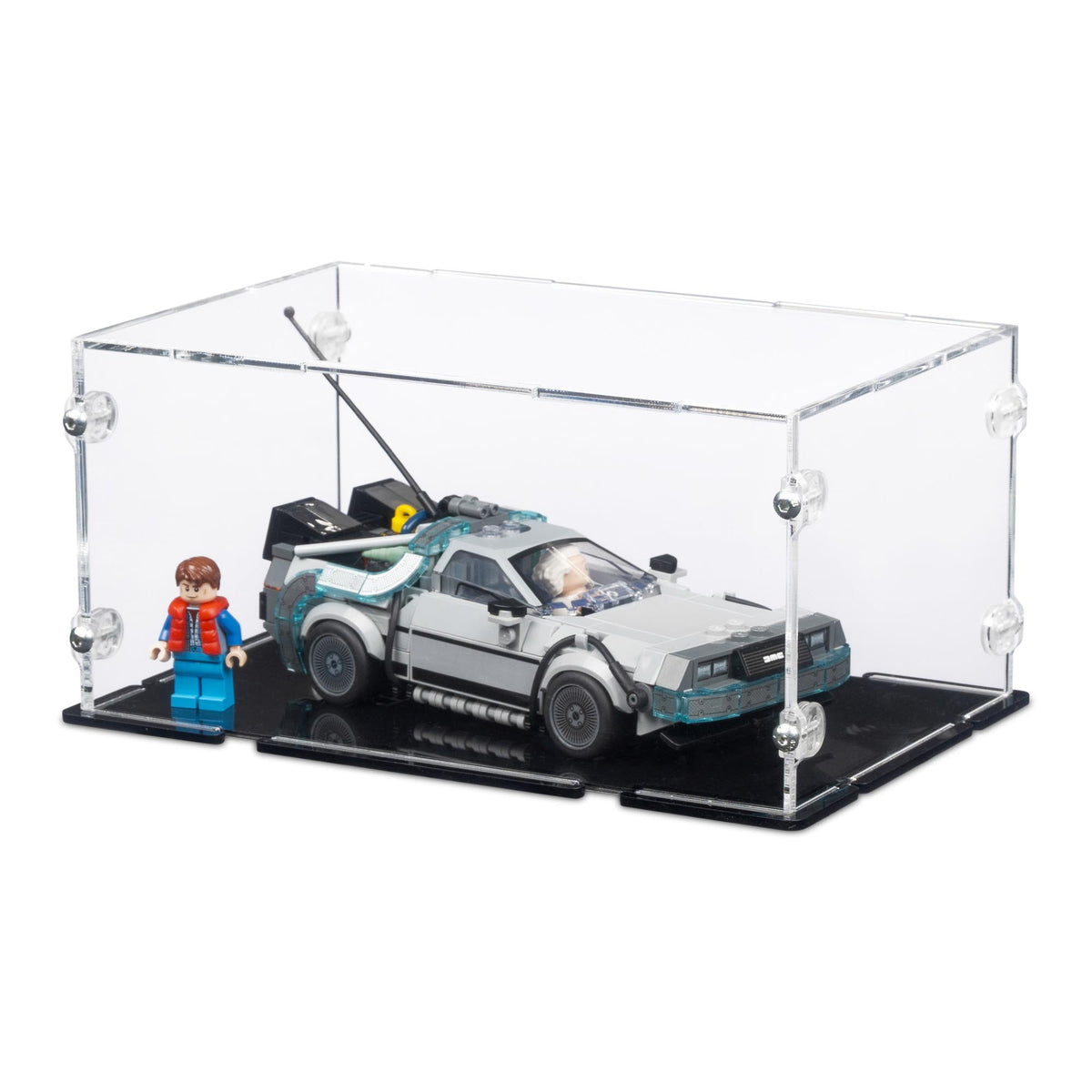 Time Machine from Back to the Future Display Case for LEGO 77256