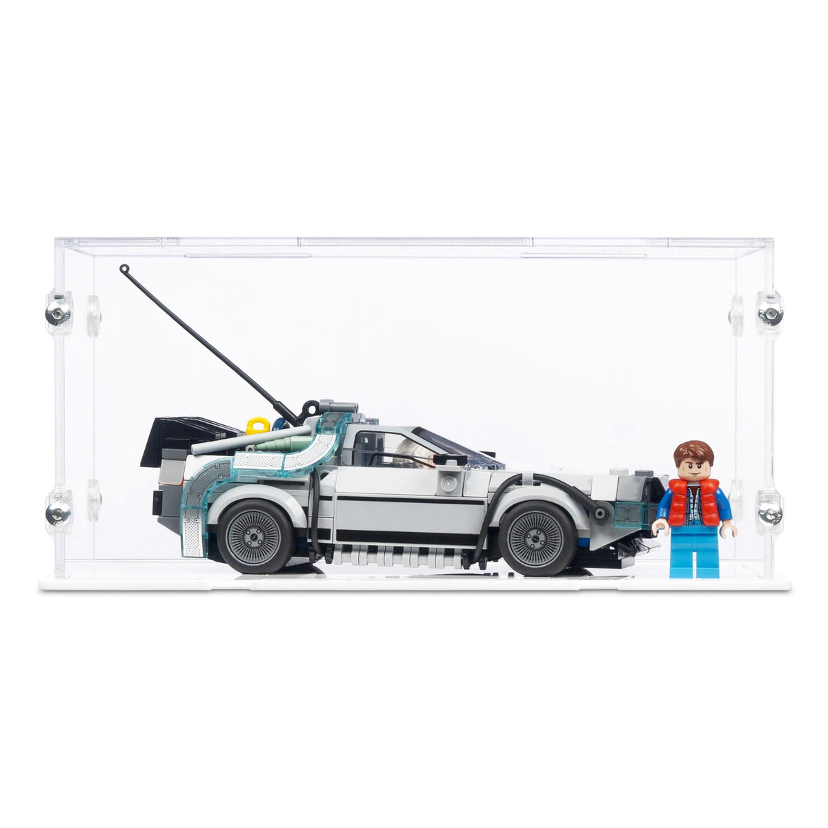 Time Machine from Back to the Future Display Case for LEGO 77256