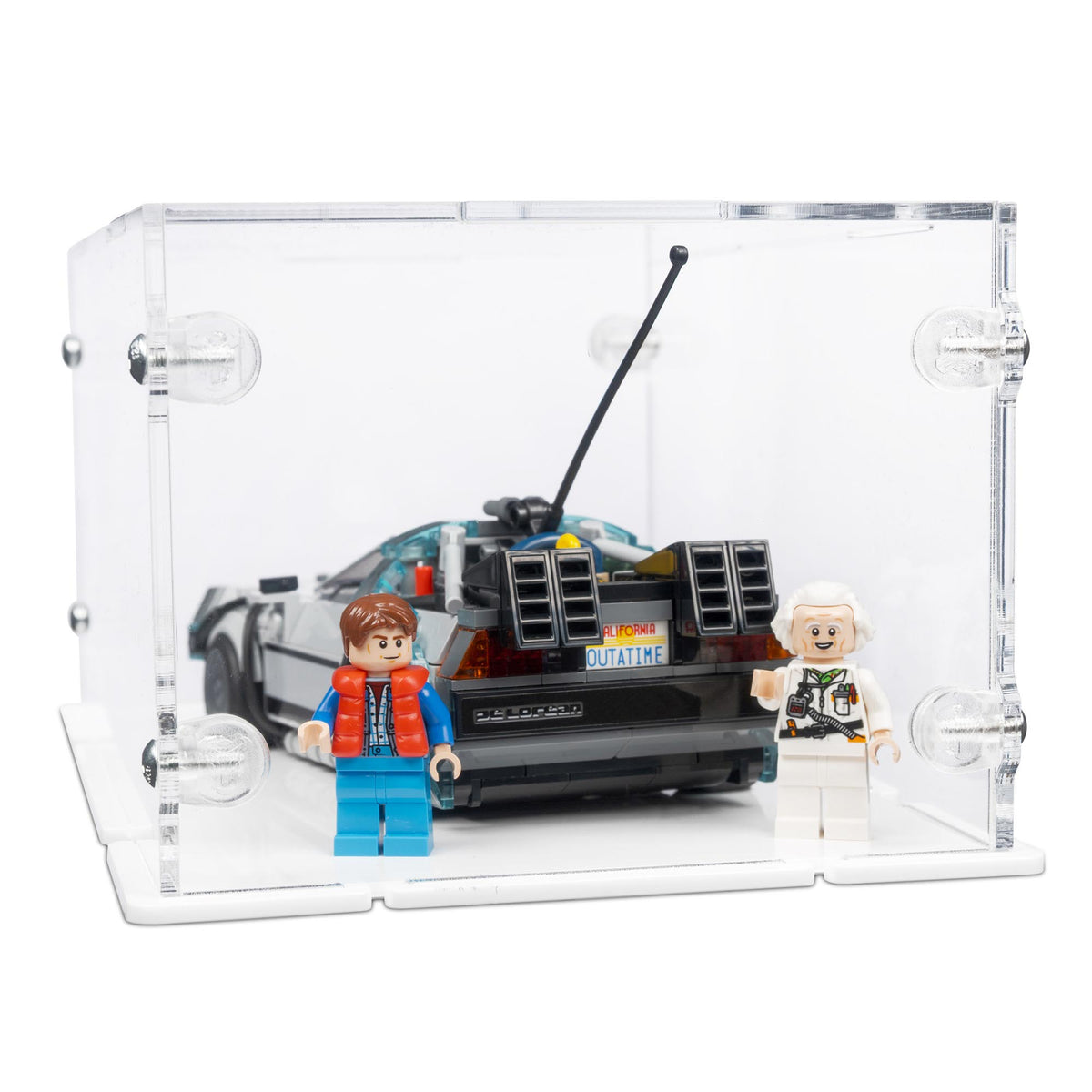 Time Machine from Back to the Future Display Case for LEGO 77256