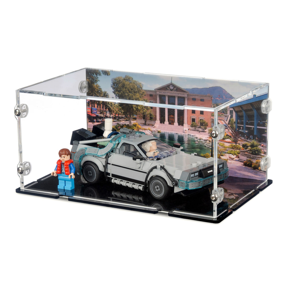 Time Machine from Back to the Future Display Case for LEGO 77256
