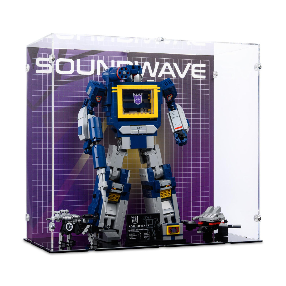 Transformers Soundwave Display Case for LEGO 10358