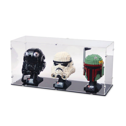 3x Star Wars Helmets Display Case