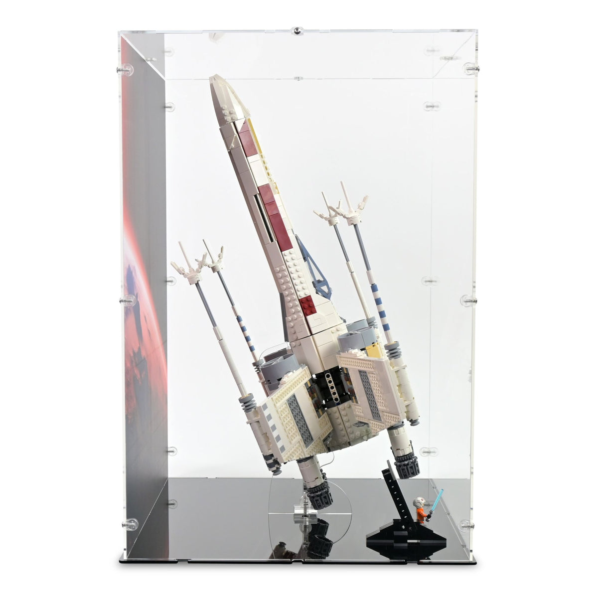 UCS X-Wing Starfighter Vertical Display Case & Stand for LEGO 75355