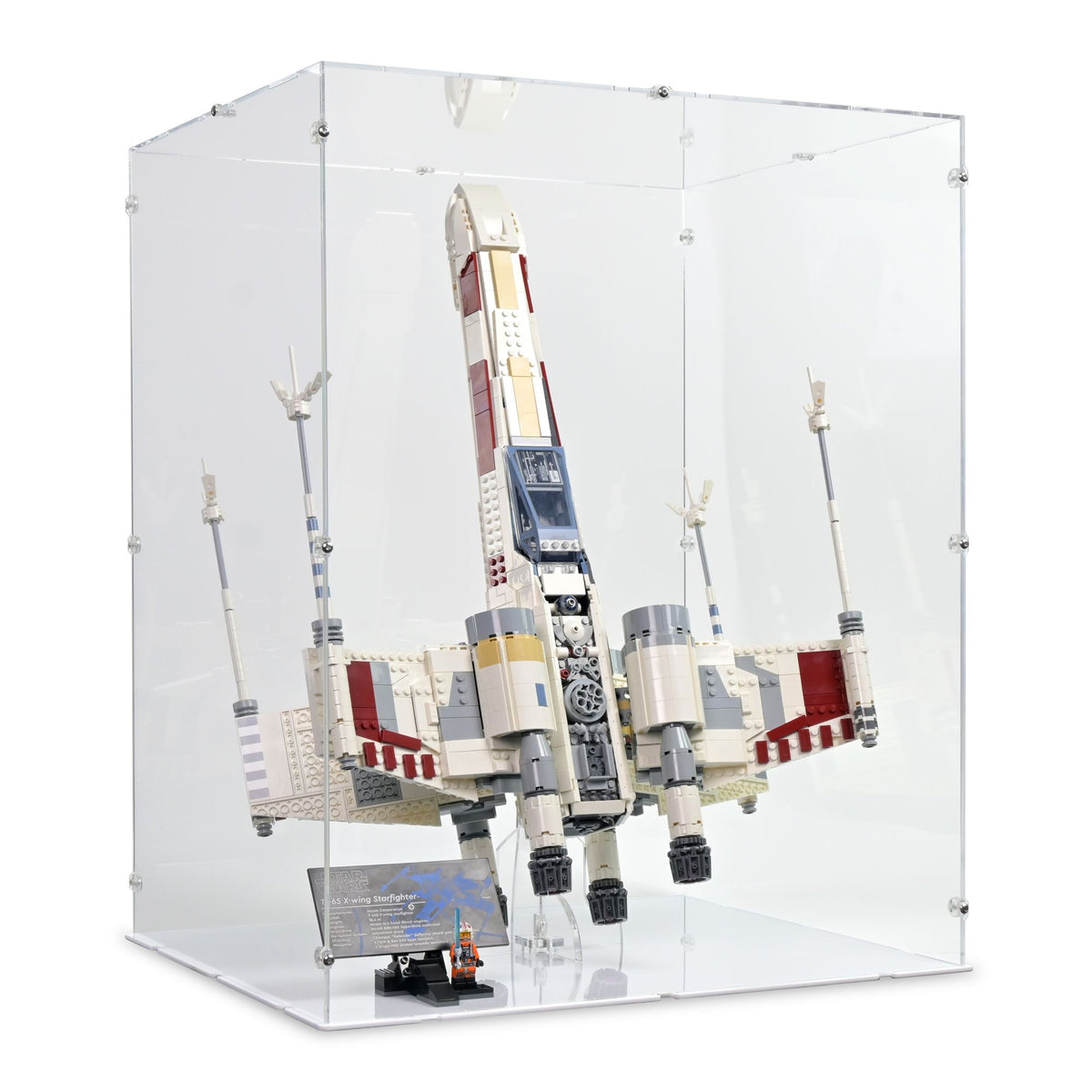 UCS X-Wing Starfighter Vertical Display Case & Stand for LEGO 75355