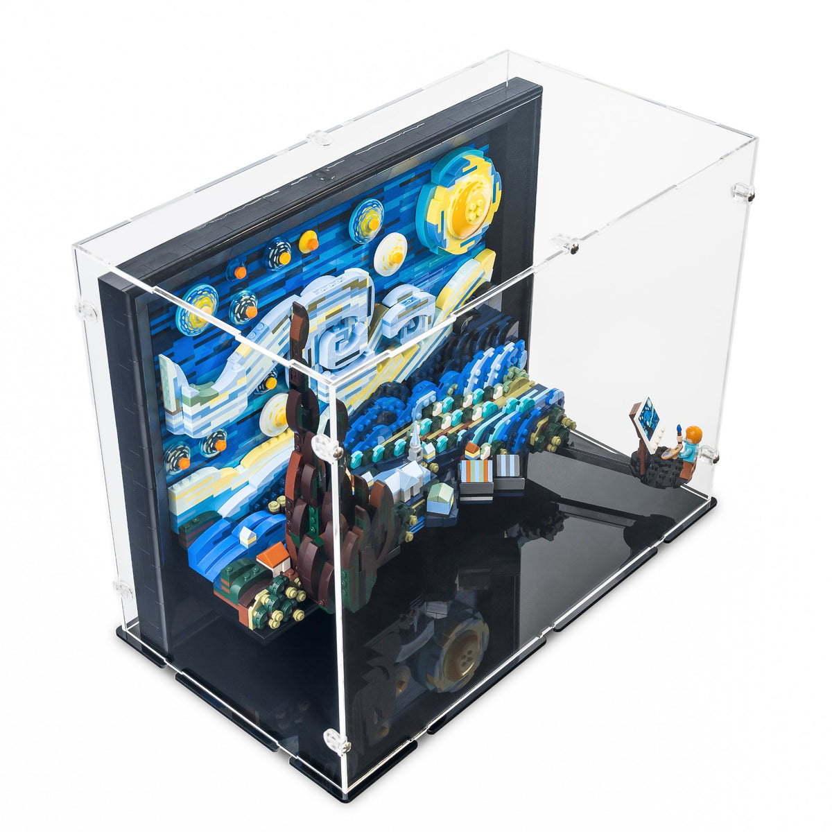 Vincent Van Gogh - The Starry Night Display Case for LEGO 21333