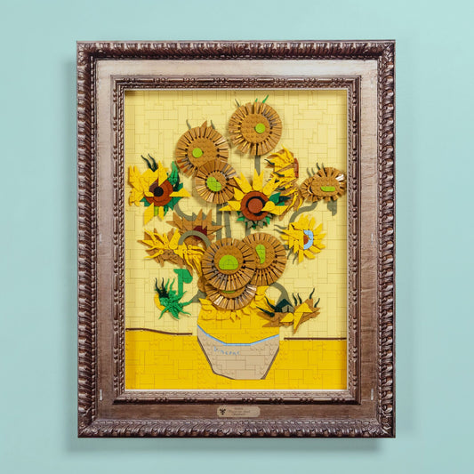 Special Edition Vincent Van Gogh Sunflowers Wall Mounted Display Case for LEGO 31215