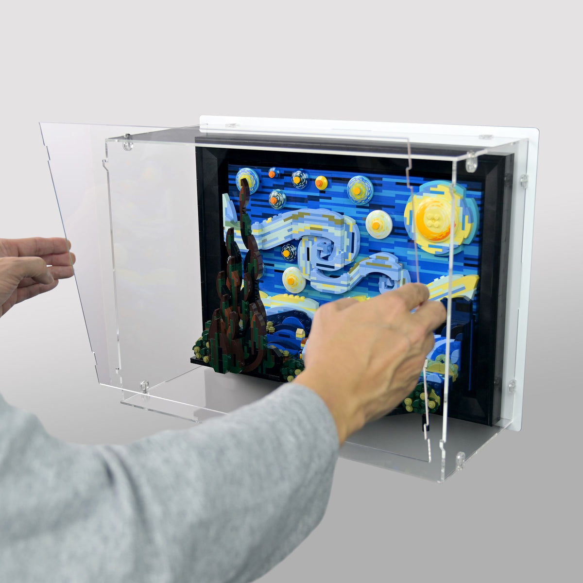 Vincent Van Gogh Wall Mounted Display Case for LEGO 21333