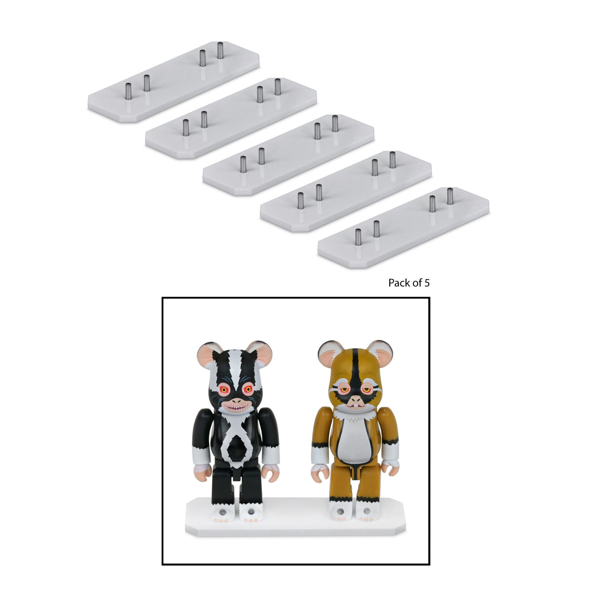 Display Plate for 2 Bearbrick 100% Figures (Pack of 5)