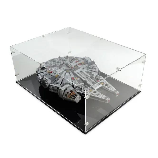 LEGO 75105 Millennium Falcon in display case