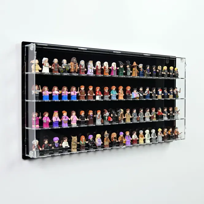 lego harry potter minifigures in wall display